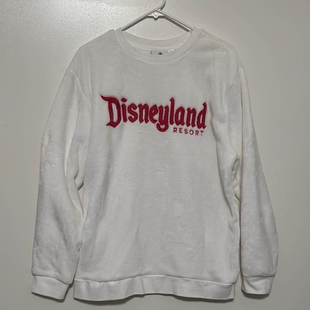 Disney White Crewneck Sweater with Disneyland Logo